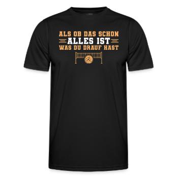 Volleyball Spruch Volleyballer Geschenk - Männer Funktions-T-Shirt - Schwarz - Vorne - AI Model Male 178 dark (178cm)
