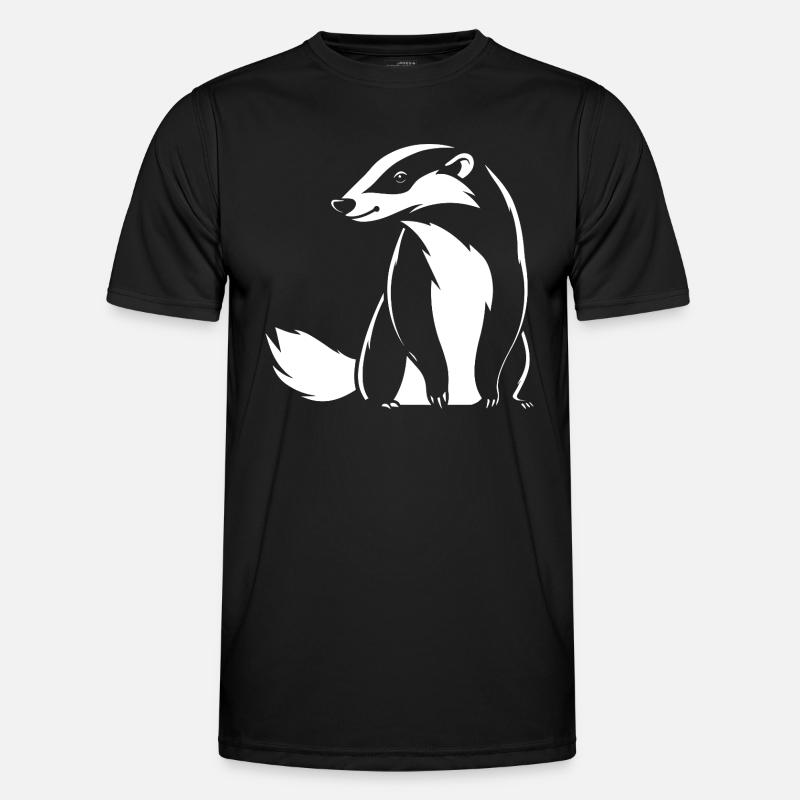 Honigdachs - Männer Funktions-T-Shirt - Schwarz