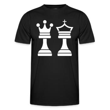 Jeux échecs - T-shirt sport Homme - noir - Devant - AI Model Male 178 dark (178cm)