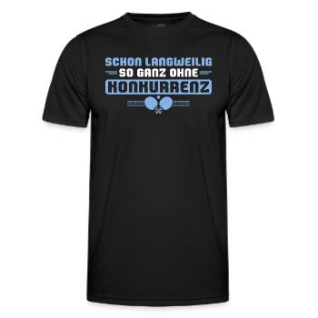 Tischtennis Langweilig ohne Konkurrenz - Männer Funktions-T-Shirt - Schwarz - Vorne - AI Model Male 178 dark (178cm)