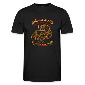 Belarus MTS / Legenden sterben nie. Ostalgie - Männer Funktions-T-Shirt - Schwarz - Vorne - AI Model Male 178 dark (178cm)