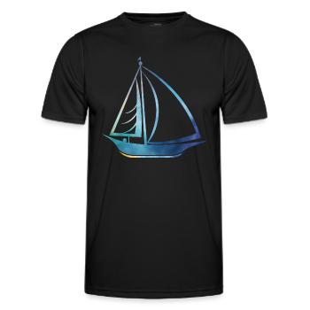 Sailing ship - Men's Functional T-Shirt - black - Front - AI Model Male 178 dark (178cm)