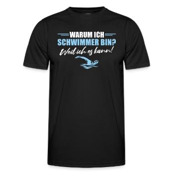 Schwimmbad Schwimmen Sport Schwimmer - Männer Funktions-T-Shirt - Schwarz - Vorne - AI Model Male 178 dark (178cm)
