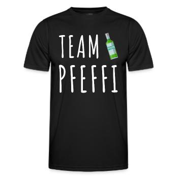 Pfefferminz Likör Pfeffi Vatertag Sauf - Männer Funktions-T-Shirt - Schwarz - Vorne - AI Model Male 178 dark (178cm)