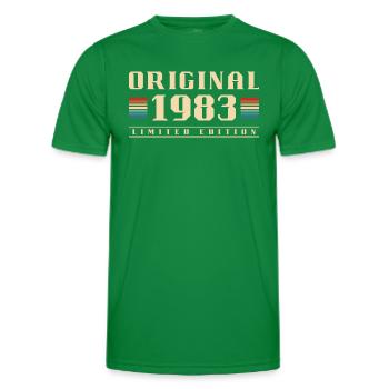 Geboren 1983 Jahrgang 40er Vintage Geburtstag - Männer Funktions-T-Shirt - Kelly Green - Vorne - AI Model Male 178 dark (178cm)
