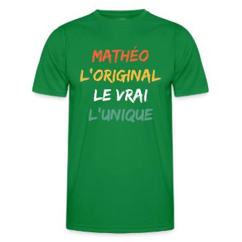 mathéo - T-shirt sport Homme - vert - Devant - AI Model Male 178 dark (178cm)