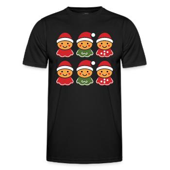 Lebkuchenmann - Männer Funktions-T-Shirt - Schwarz - Vorne - AI Model Male 178 dark (178cm)
