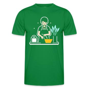 Humou ménage - T-shirt sport Homme - vert - Devant - AI Model Male 178 dark (178cm)
