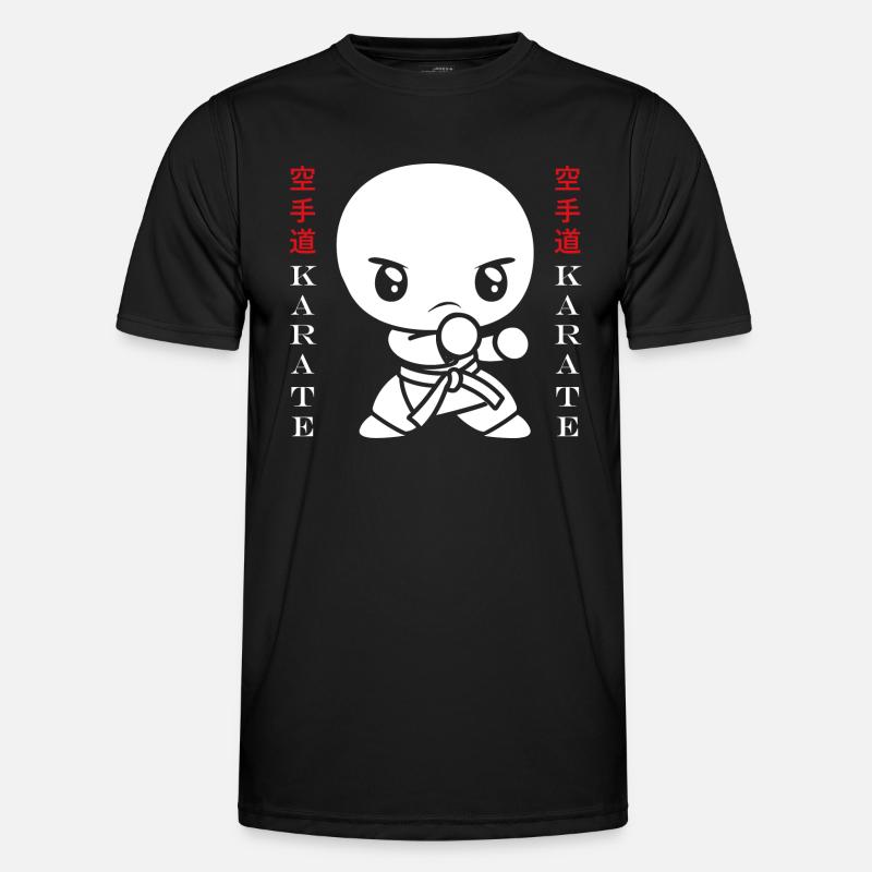 Karate - Männer Funktions-T-Shirt - Schwarz