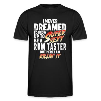 Super Sexy Rum-Verkoster Rum Verkostung Geschenk - Männer Funktions-T-Shirt - Schwarz - Vorne - AI Model Male 178 dark (178cm)