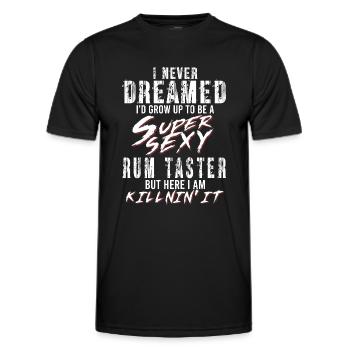 Super Sexy Rum-Verkoster Rum Verkostung Geschenk - Männer Funktions-T-Shirt - Schwarz - Vorne - AI Model Male 178 dark (178cm)