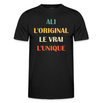 L'original le vrai l'unique ali - T-shirt sport Homme - noir - Devant - AI Model Male 178 dark (178cm)