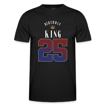 Birthday King 25 Years 25th Birthday Gift - Men's Functional T-Shirt - black - Front - AI Model Male 178 dark (178cm)