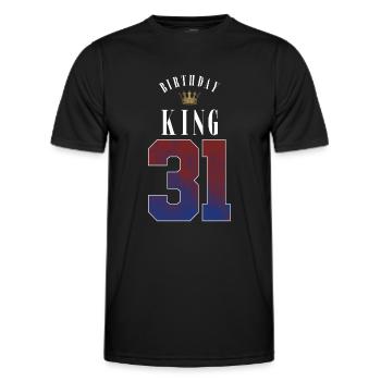 Birthday King 31 Years 31st Birthday Gift - Men's Functional T-Shirt - black - Front - AI Model Male 178 dark (178cm)