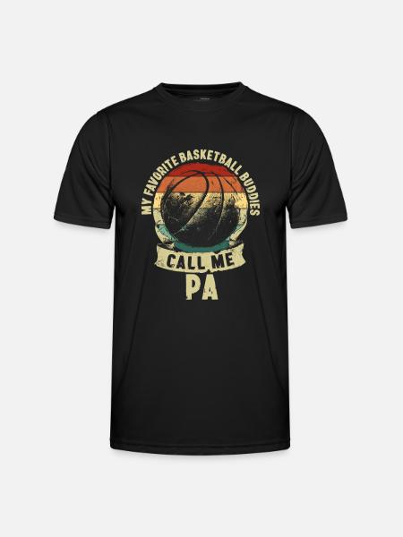 Basketball Buddies Vatertag Vater Kinder Geschenk - Männer Funktions-T-Shirt - Schwarz