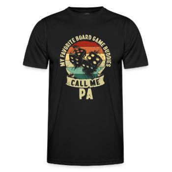 Board Game Buddies Vatertag Vater Kinder Geschenk - Männer Funktions-T-Shirt - Schwarz - Vorne - AI Model Male 178 dark (178cm)
