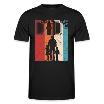 Dad High 2 Father Daughter Son Dad Gift - Men's Functional T-Shirt - black - Front - AI Model Male 178 dark (178cm)