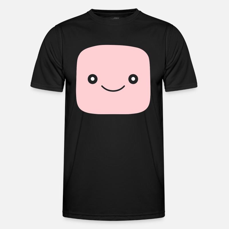 Marshmallow - Männer Funktions-T-Shirt - Schwarz
