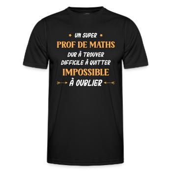 Super prof de maths - T-shirt sport Homme - noir - Devant - AI Model Male 178 dark (178cm)