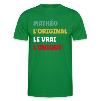 mathéo - T-shirt sport Homme - vert - Devant - AI Model Male 178 dark (178cm)
