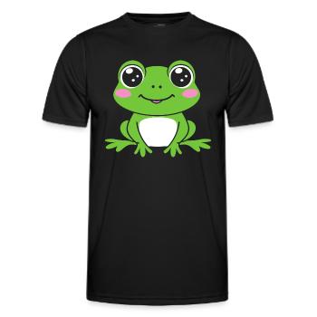 Kleiner Frosch - Männer Funktions-T-Shirt - Schwarz - Vorne - AI Model Male 178 dark (178cm)