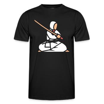 iaido - T-shirt sport Homme - noir - Devant - AI Model Male 178 dark (178cm)
