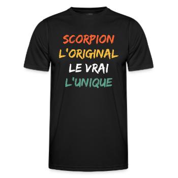 scorpion - T-shirt sport Homme - noir - Devant - AI Model Male 178 dark (178cm)