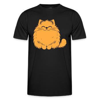 Persian cat - Men's Functional T-Shirt - black - Front - AI Model Male 178 dark (178cm)