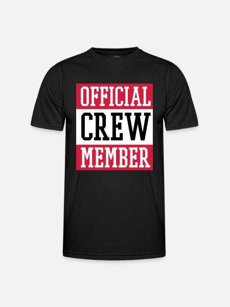 Official Crew Member - Männer Funktions-T-Shirt - Schwarz