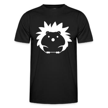 Hérisson - T-shirt sport Homme - noir - Devant - AI Model Male 178 dark (178cm)