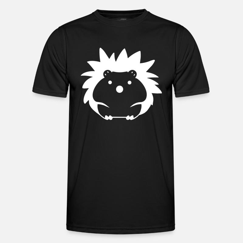 Igel - Männer Funktions-T-Shirt - Schwarz