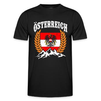 Österreich Austria - Männer Funktions-T-Shirt - Schwarz - Vorne - AI Model Male 178 dark (178cm)