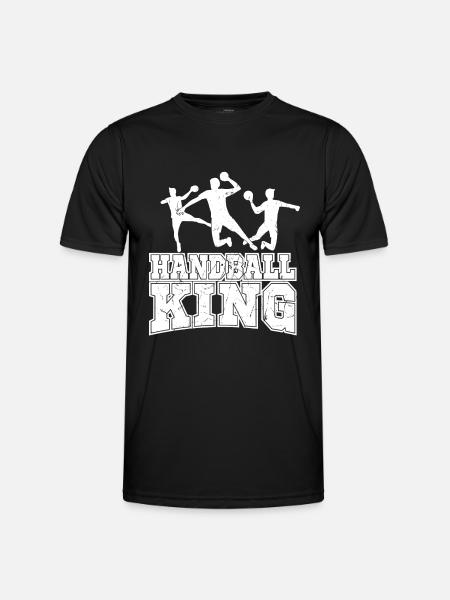 Handball King Handballer - Männer Funktions-T-Shirt - Schwarz
