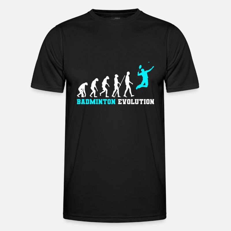 Badminton Evolution - Männer Funktions-T-Shirt - Schwarz