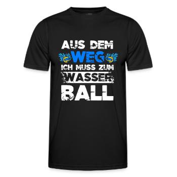Wasserballer Spruch Wasserball - Männer Funktions-T-Shirt - Schwarz - Vorne - AI Model Male 178 dark (178cm)