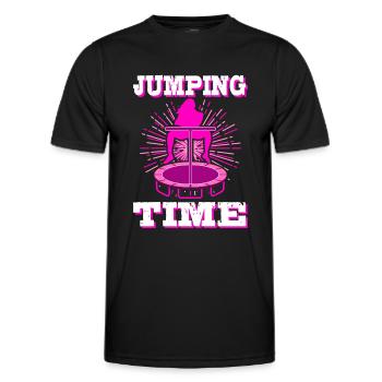Saut trampoline tendance sport fitness sport saut - T-shirt sport Homme - noir - Devant - AI Model Male 178 dark (178cm)