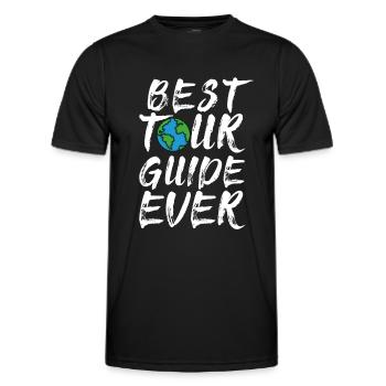 Bester Reiseleiter aller Zeiten Geschenk Reisen - Männer Funktions-T-Shirt - Schwarz - Vorne - AI Model Male 178 dark (178cm)