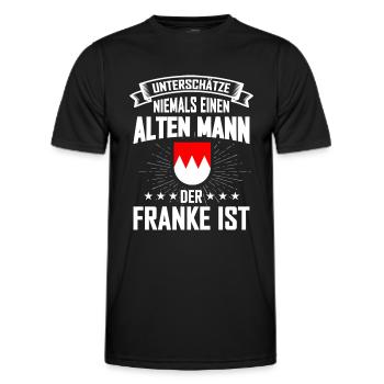 Franken Nürnberg Fränkisch Oberfranken - Männer Funktions-T-Shirt - Schwarz - Vorne - AI Model Male 178 dark (178cm)