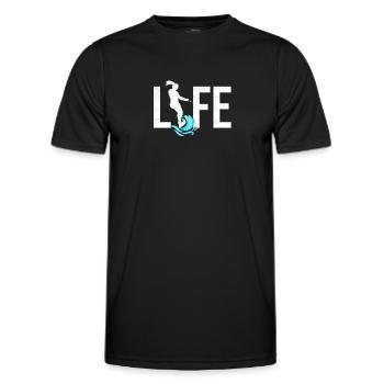 Water Skiing Is Life | Water Skiing Gifts - Men's Functional T-Shirt - black - Front - AI Model Male 178 dark (178cm)