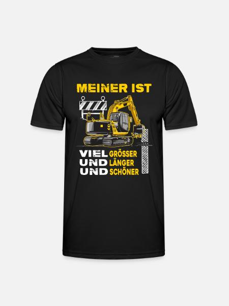 Bagger Baggerschaufel Baggerfahrer Baustelle - Männer Funktions-T-Shirt - Schwarz