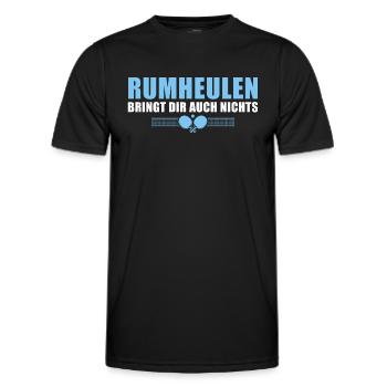 Tischtennis Rumheulen bringt dir auch nichts - Männer Funktions-T-Shirt - Schwarz - Vorne - AI Model Male 178 dark (178cm)