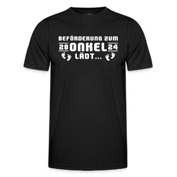 Beförderung zum Onkel 2024 lädt - Männer Funktions-T-Shirt - Schwarz - Vorne - AI Model Male 178 dark (178cm)