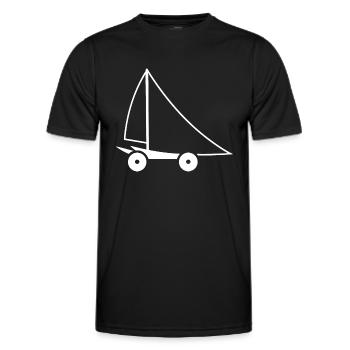 Sand yachting - Men's Functional T-Shirt - black - Front - AI Model Male 178 dark (178cm)