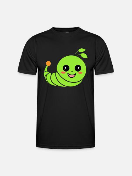 Chenilles insecte Amour petite chenille - T-shirt sport Homme - noir
