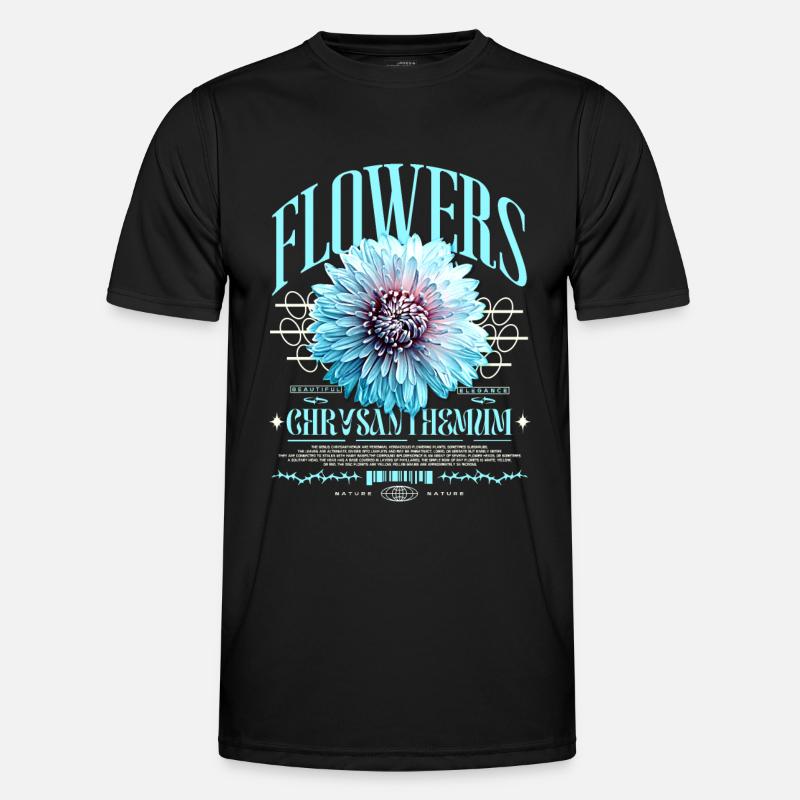 Chrysanthemum Chrysanthemums - Men's Functional T-Shirt - black