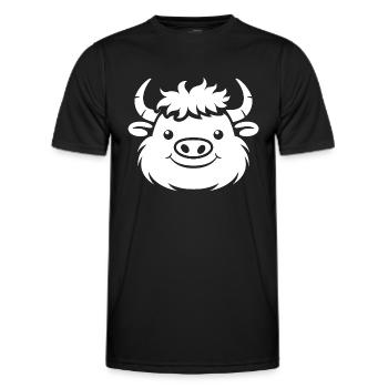 Buffle - T-shirt sport Homme - noir - Devant - AI Model Male 178 dark (178cm)