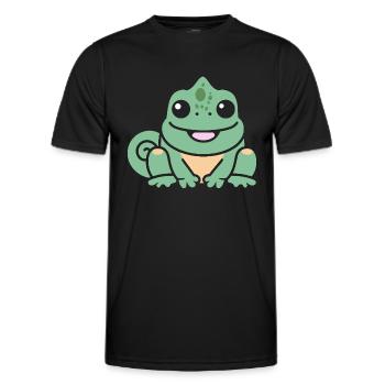 caméléon - T-shirt sport Homme - noir - Devant - AI Model Male 178 dark (178cm)