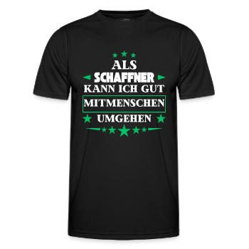 Traiter avec ses semblables en tant que chef d'orchestre. - T-shirt sport Homme - noir - Devant - AI Model Male 178 dark (178cm)