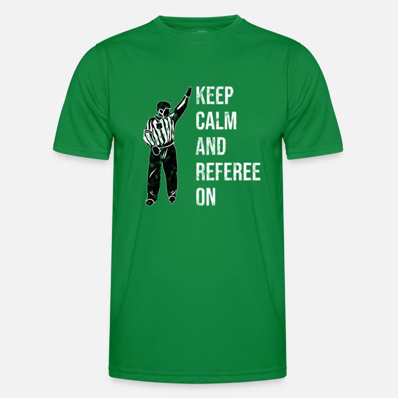 Keep Calm And Referee On Eishockey Schiedsrichter Männer Funktions-T-Shirt