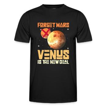 Forget Mars - Venus Is The New Deal - Venus Planet - Men's Functional T-Shirt - black - Front - AI Model Male 178 dark (178cm)